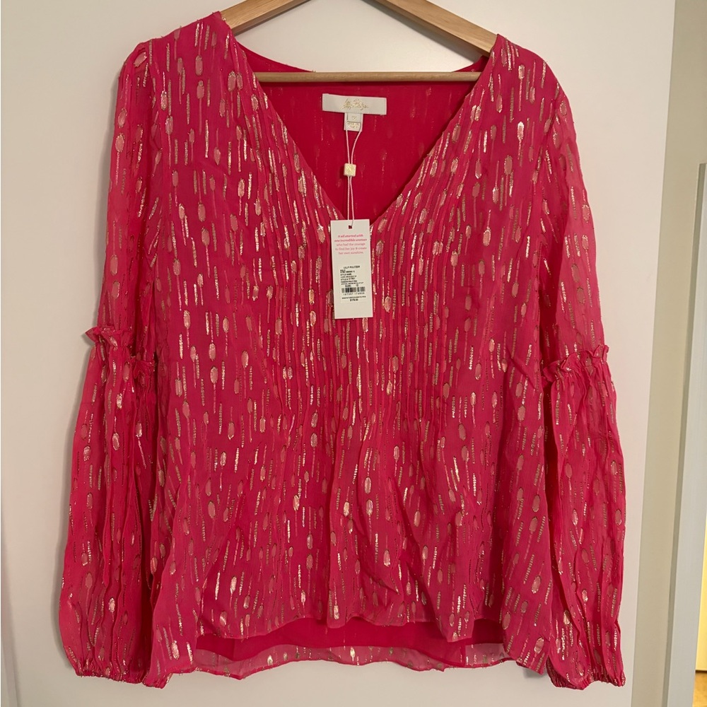 Lilly Pulitzer Cleme Blouse Size 12